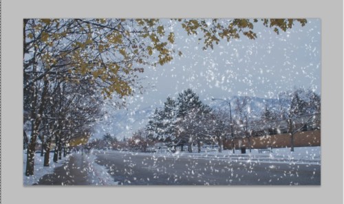 如何為照片Ps下雪效果11