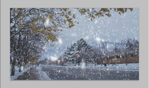 如何為照片Ps下雪效果12