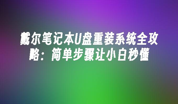 戴爾用u盤重裝系統(tǒng)步驟_戴爾怎么重裝系統(tǒng)u盤_戴爾重裝u盤步驟系統(tǒng)用不了